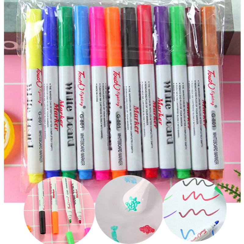 Water Floating Pen Whiteboard Pen Anak DIY Lukisan Edukasi Dini Magic Pen Melayang Serut Spidol Mengapung Di Air