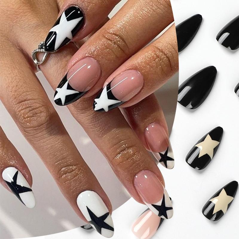 24pcs/set French Press on Kuku Palsu Penutup Penuh Buatan Wearable Nail Beauty Tips Naked Butterfly Flower Kuku Palsu Alat Seni