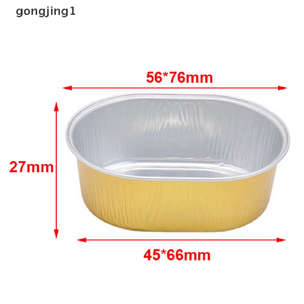 Ggg 10pcs Aluminium Foil Baking Cup Tahan Panas Cetakan Kue Cups Dengan Tutup Cupcake ID