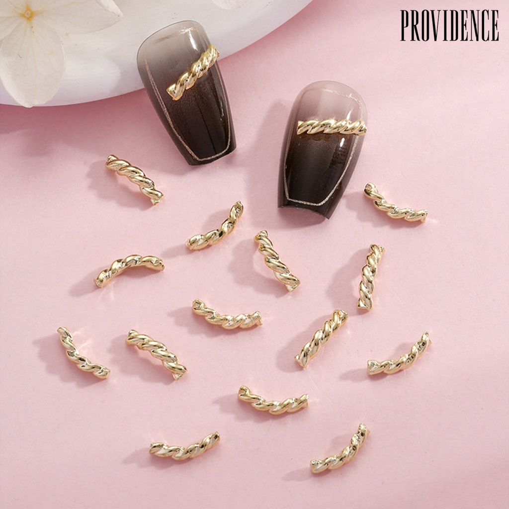 Providence 20 Pcs Nail Art Perhiasan 3D Kepang Berongga Busur Indah DIY Alloy Jepang Kuku Pesona Dekorasi Ornamen Kecantikan Supply