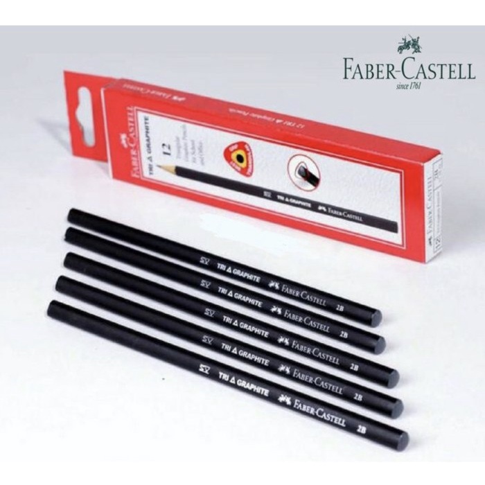 Pensil 2b Faber Castell FaberCastell Tri Graphite black