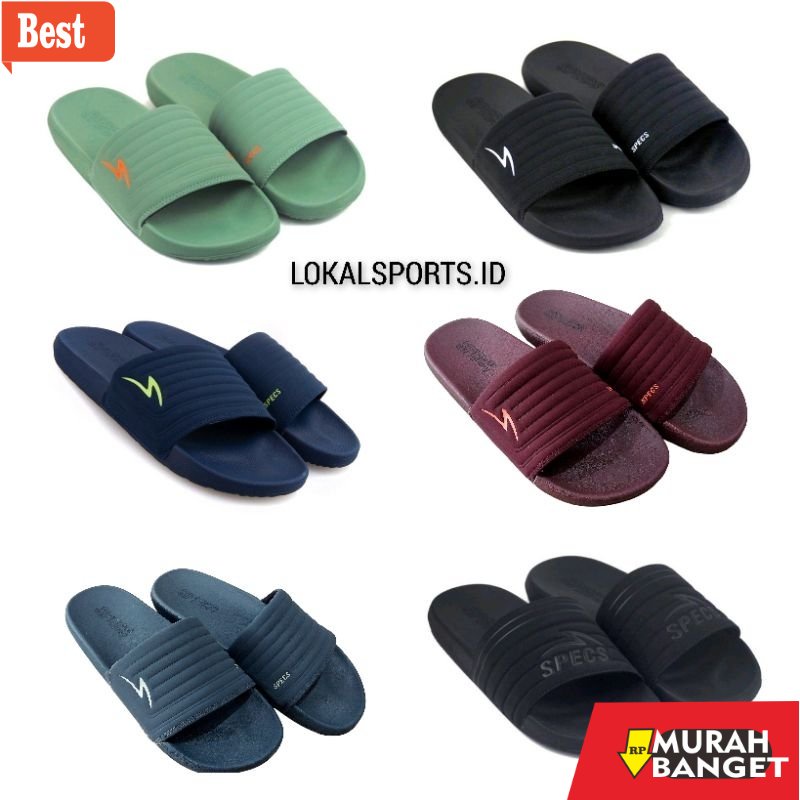 Cocok buat lebaran- SANDAL Slide SPECS ORIGIN 100% Original - Sandal Specs Geo Slides - SPECS ORIGIN
