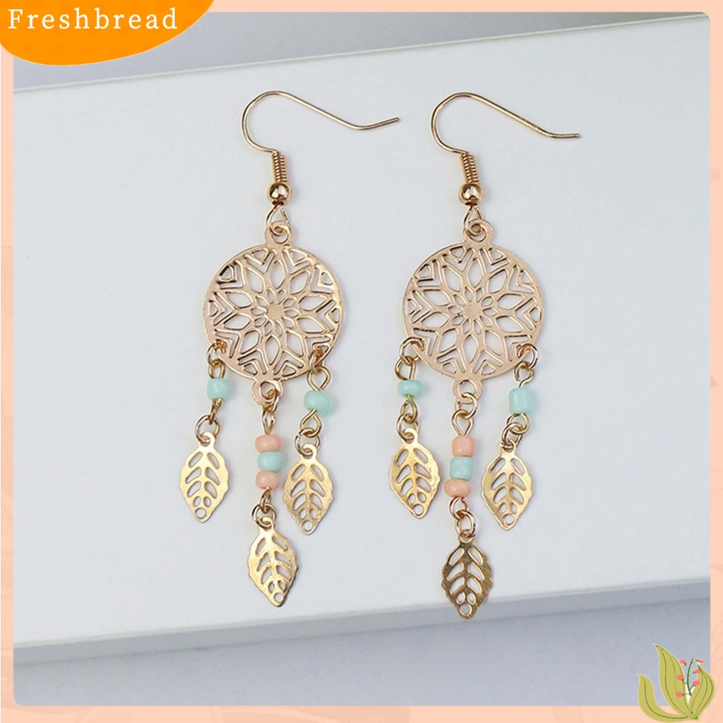 {In Stock} 1pasang Manik-Manik Multicolor Shiny Drop Earrings Bohemian Hollow Vintage Hook Earrings Perhiasan Pesta