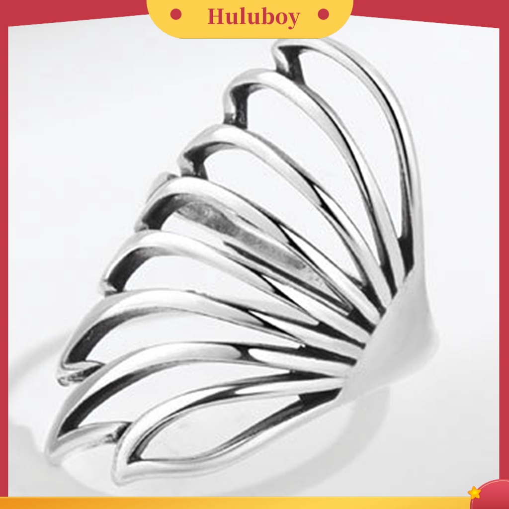 {Ready Stock} Hip-hop Berlebihan Tembaga Wanita Cincin Berongga Kupu-Kupu Pembukaan Jari Cincin Perhiasan Aksesoris