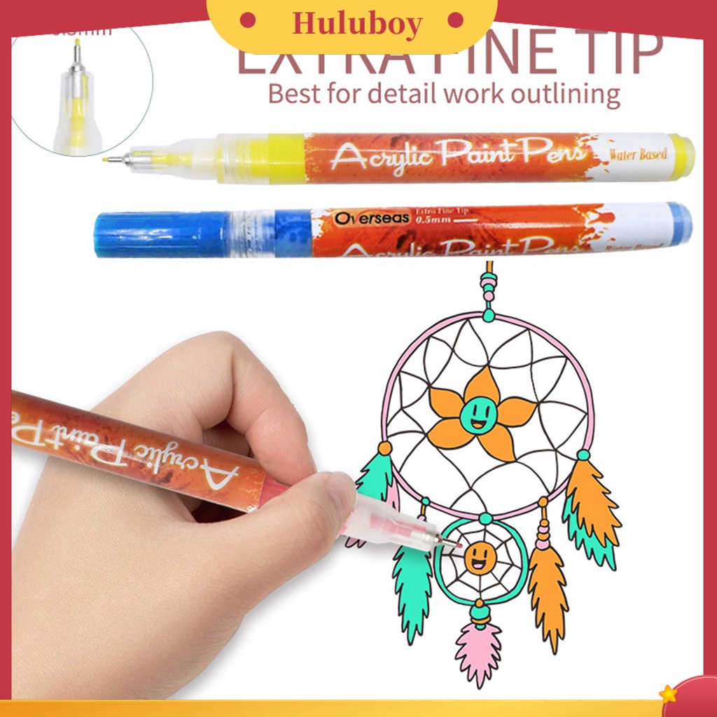 {In Stock} Pena Lukisan Kuku Cepat Kering Tahan Air Beberapa Warna Nail Art DIY Painting Graffiti Pensil Untuk Salon