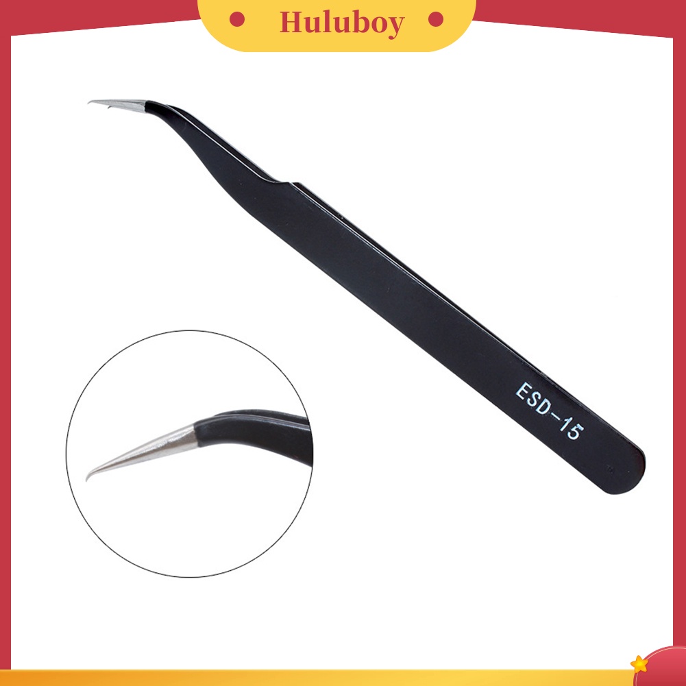 {In Stock} 2Pcs Penjepit Bulu Mata Lurus Melengkung Stainless Steel Klip Nail Art Alat Makeup