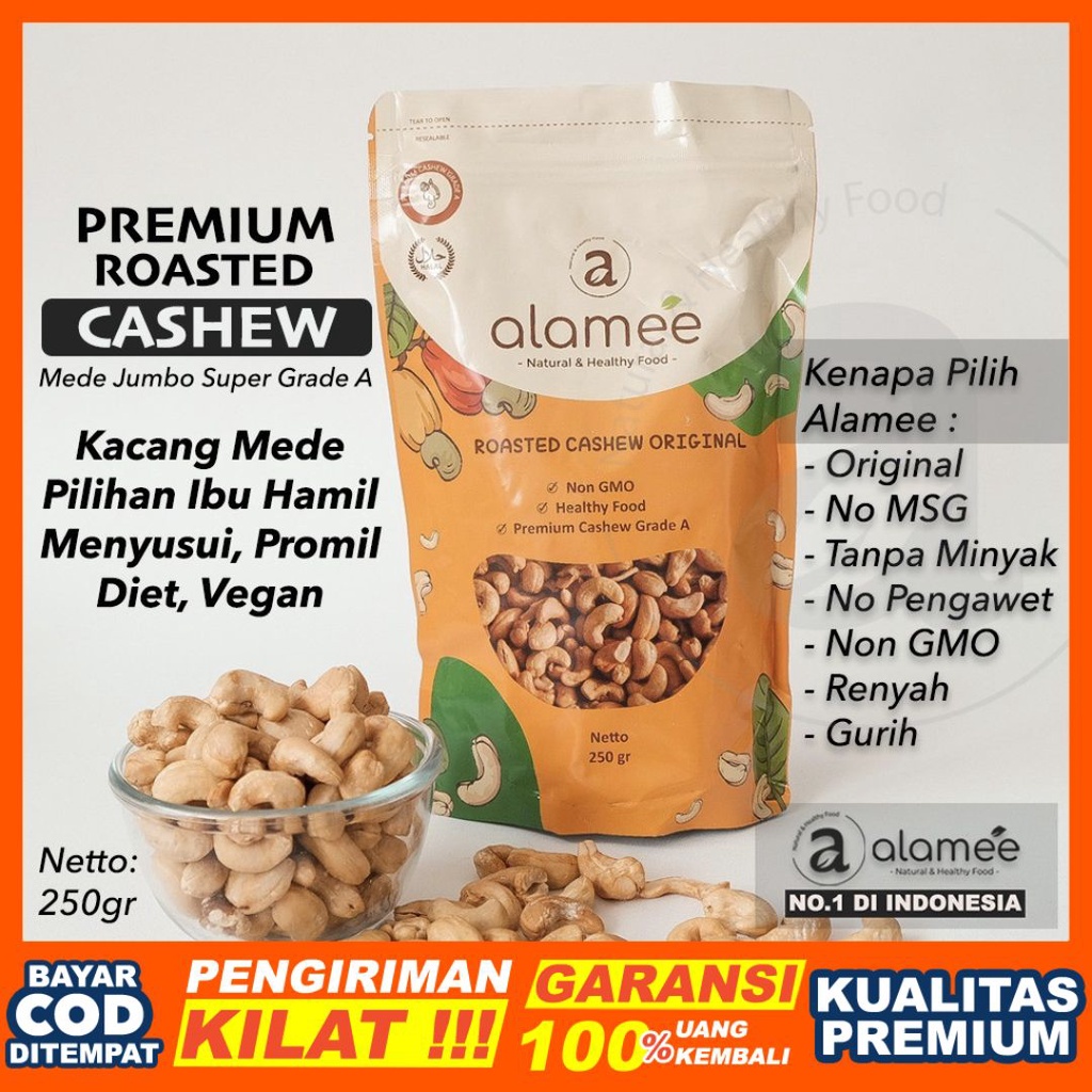 

[Ready-Stock]/ KACANG METE MEDE MENTE PANGGANG OVEN MATANG SUPER JUMBO GRADE A ORIGINAL BUMIL BUSUI PROMIL DIET