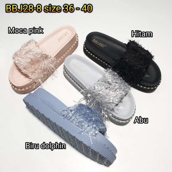 jelly sandal wanita bara bara import sendal karet wedges bbj28-8