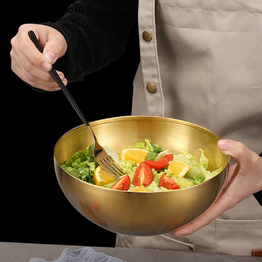 [tiantianbaofu] Mangkuk Stainless Steel Salad Soup Mixing Serving Korea Metal Pasta Storage Bowls Butik