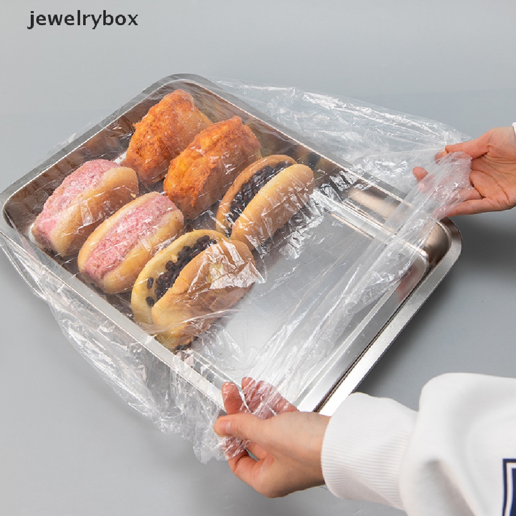 [jewelrybox] 10pcs 20-70cm Disposable Food Cover Bungkus Plastik Elastis Tutup Dapur Mangkok Butik