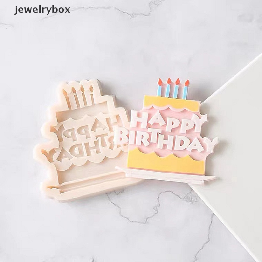 [jewelrybox] Silikon 3D Happy Birthday Alfabet Inggris Cetakan Kue Coklat Decorag Alat Butik