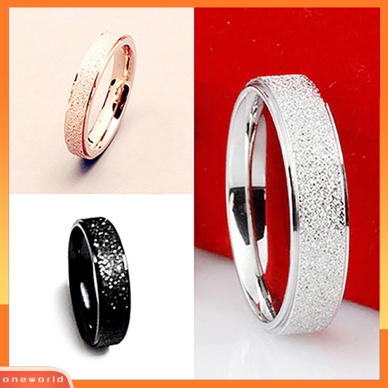 Perhiasan Cincin Hadiah Pernikahan Couple Baja Antikarat Matte