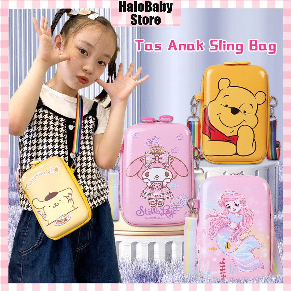 Halo Baby Tas Selempang Anak Karakter/Sling Bag Lucu anak/tas anak Hardcase Lucu