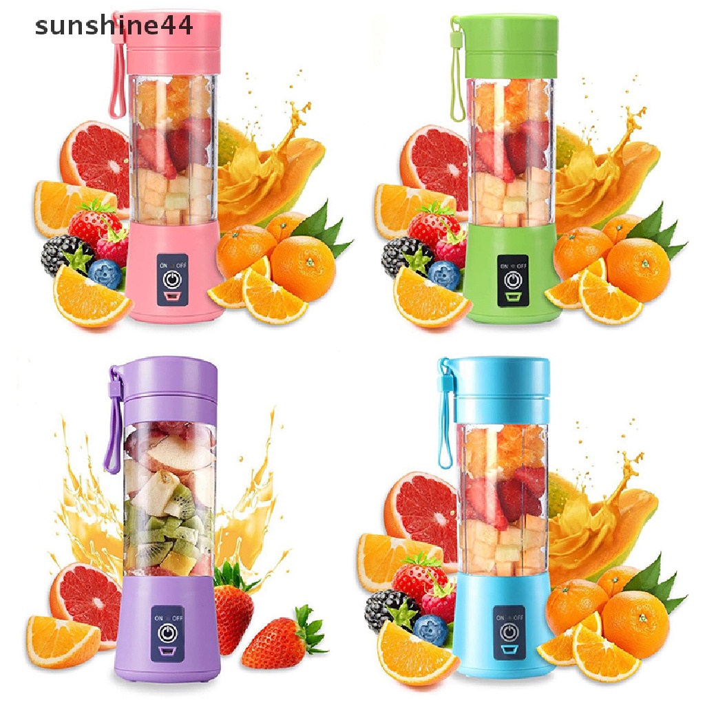 Sunshine Juicer Elektrik Portable USB Rechargeable Handheld Smoothie Blender Pengaduk Buah ID