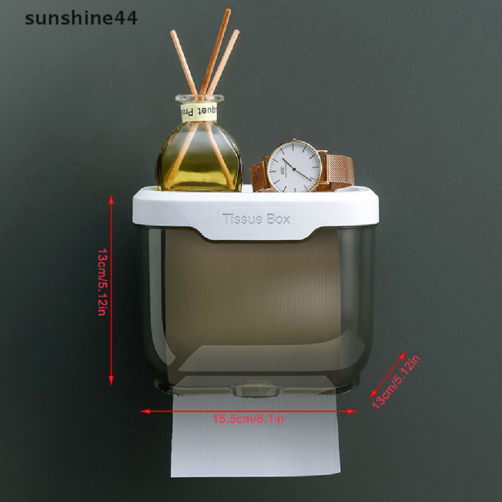 Sunshine Rak Tempat Kertas Toilet Tempel Dinding Anti Air Toilet Roll Paper Tube Rack ID