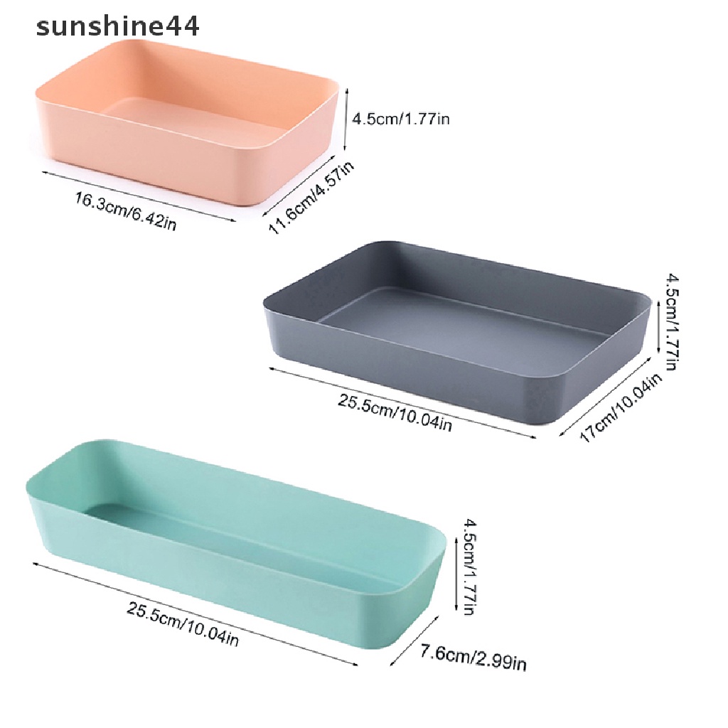 Sunshine Combinable Storage Box Desktop Tempat Penyimpanan Kosmetik Makeup Pakaian Peralatan Makan ID