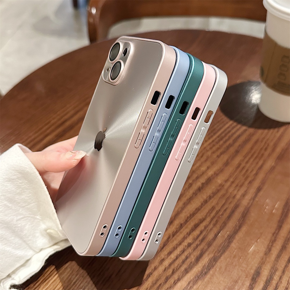 IPHONE Casing Ponsel Tekstur Laser Mewah Untuk Iphone11 12 13 14 Pro Max Casing Iphone14 Plus Pelindung Kamera Hard Shockproof Cover Untuk13 14