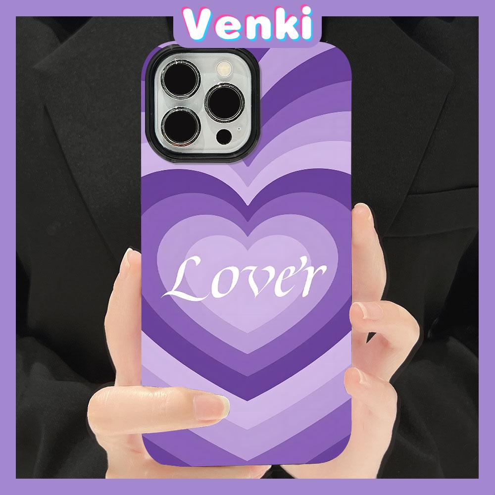 Case for iPhone 11 Soft TPU Glossy Candy Case Purple Gradient Heart Camera Protection Shockproof For iPhone 14 13 12 11 Pro Max 7 8 Plus X XR