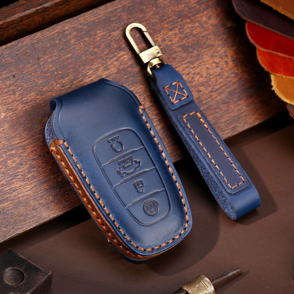 Kulit Asli Case Kunci Mobil Cover Fob Shell Untuk Hongqi H5 H7 H9 HS5 HS7 E-HS9 Car Key Case Aksesoris Mobil