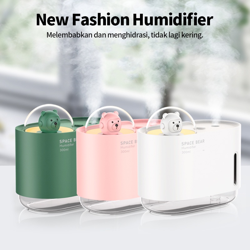 Humidifier Diffuser Aromatherapy Cute Pet Bear Design Ultrasonic Pewangi Ruangan Air Diffuser Aroma Terapi Purifier Oil Spray