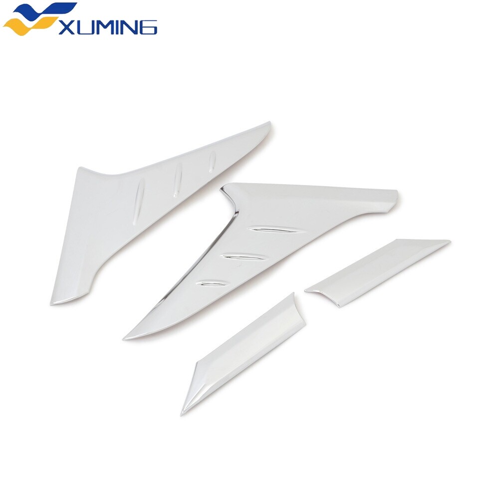 Untuk Hyundai Kona 2017-2020 2021 2022 SUV Serat Karbon Belakang Jendela Spoiler Cover Trim Segitiga Garnish Molding Aksesoris Mobil