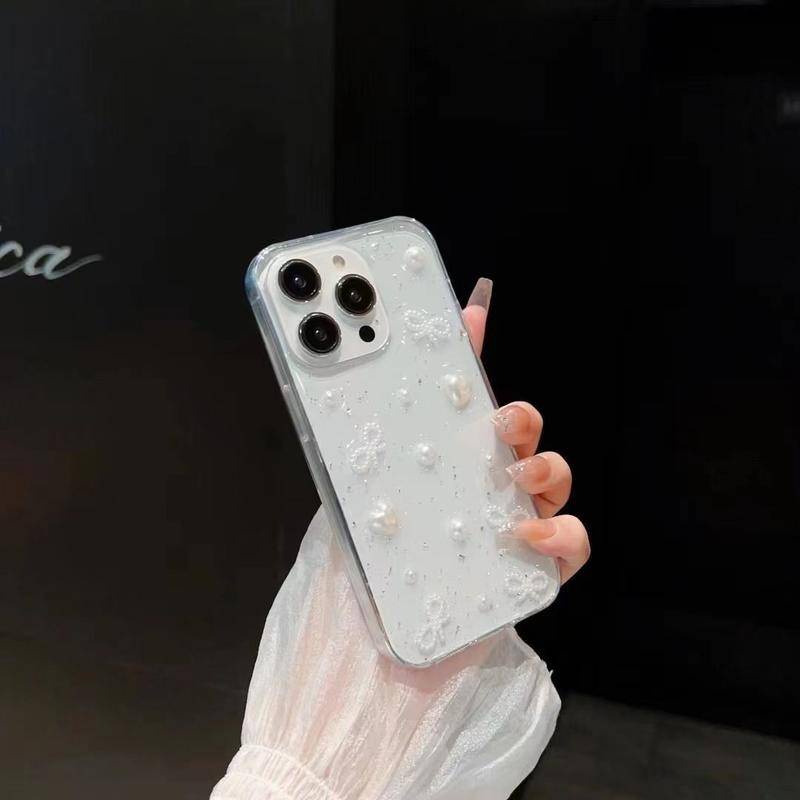 Soft Case Transparan Epoxy Untuk Iphone14 13 12 11 Pro MAX Plus Cover Kupu-Kupu Mutiara Mini Untuk iPhone X XS MAX XR 7 8 Plus SE 2022 2020 14Plus 13Mini 12Mini