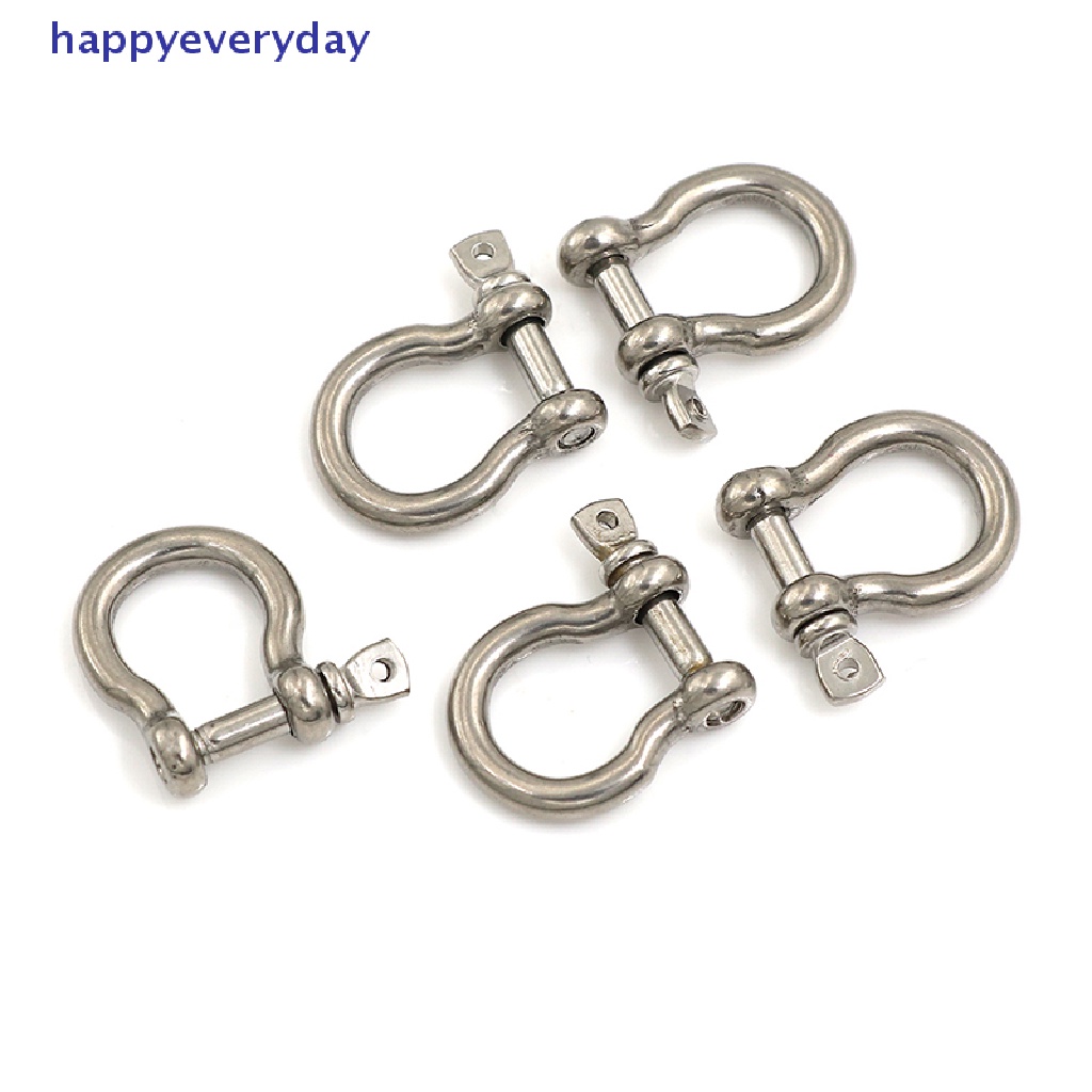 [Selamat] 5pcs m4 304stainless shackle steel screw pin shackle Rigging [ID]