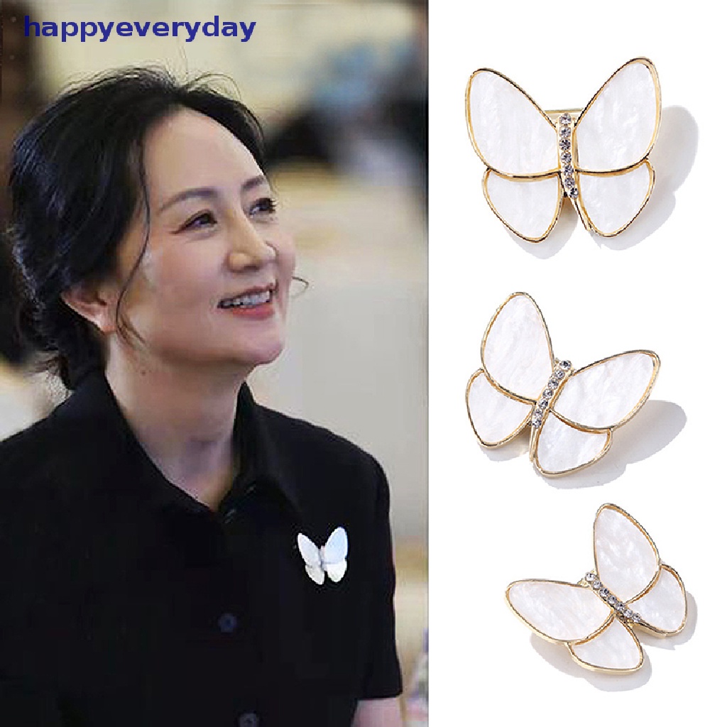 [happy] 1pc Pakaian Butterfly Pin Bros Pin Fashion Hadiah Untuk Wanita Gadis Perhiasan Pesta [ID]
