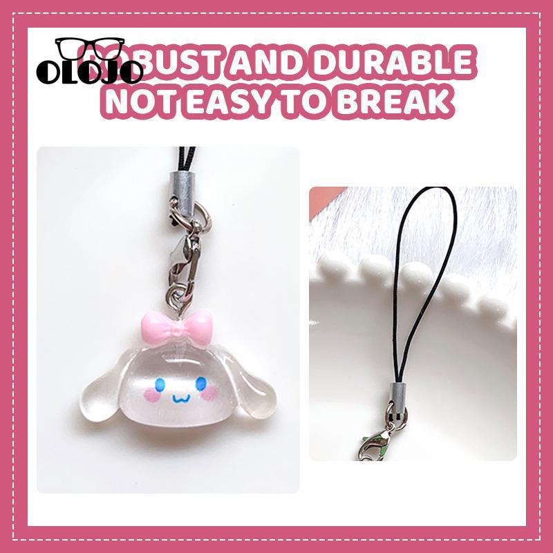 【COD】sanrio liontin tali ponsel Liontin Telepon Glitter Transparan Pochacco Cinnamoroll Lucu USB Flash Disk Bag Pendant Lanyard