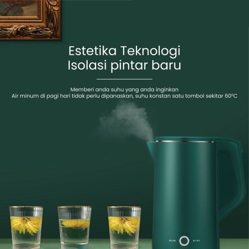 Teko Pemanas Air Listrik Elektrik Electric Kettle Ketel 2L 2 Liter