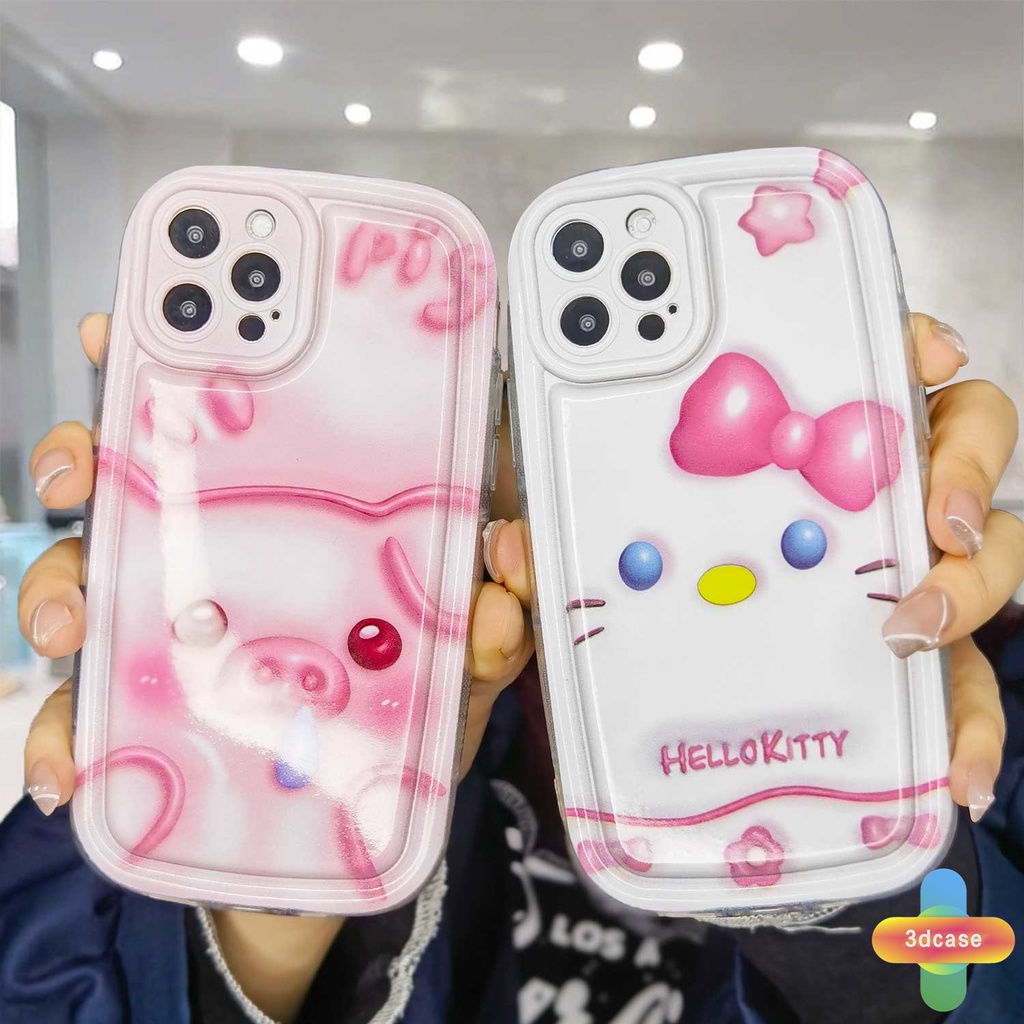 Compatible For Case IPhone 13 12 11 14 PRO MAX 6 7 6S 8 14 Plus X XR XS MAX 11 12 13 Se 2020 6SPlus 7Plus 6Plus 8Plus 14Plus XSMAX Ins Hello Kitty Silicone Soap Case