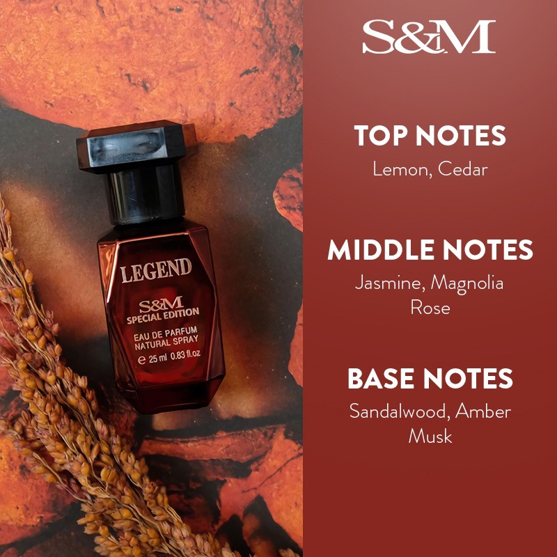 S&amp;M Special Edition Eau De Parfum Natural Spray Legend 25ml