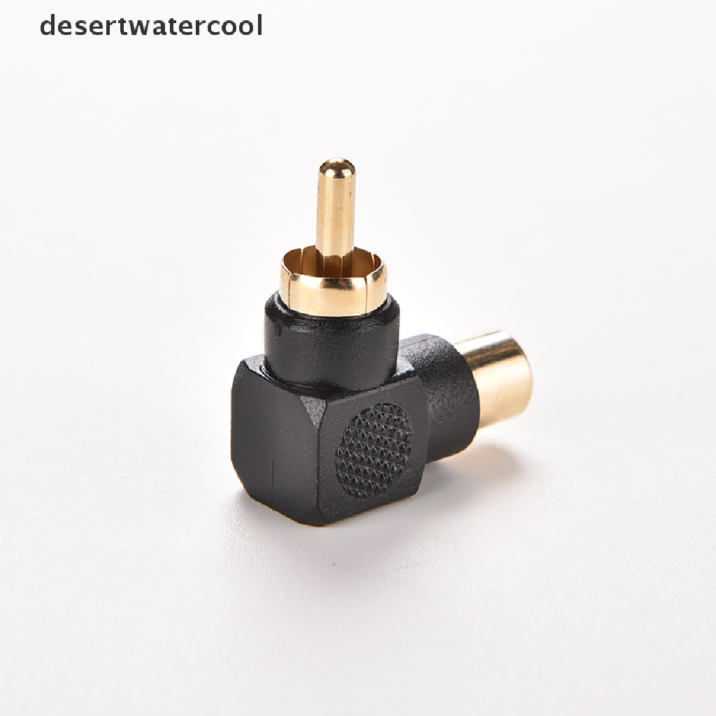 Deid 1pcs Adaptor Konektor RCA Male to Female M/F Colokan AV Audio Sudut Kanan 90martijn