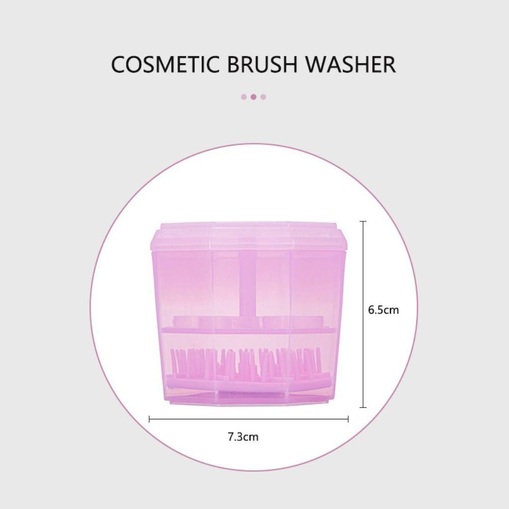 Needway   Makeup Brush Cleaner Lembut Multifungsi Scrubber Box Rak Pengering Untuk Kecantikan Bersih Telur Bedak Puff Makeup Brush Alat Kecantikan Eyeshadow Brushes