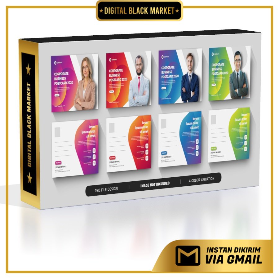 Corporate business postcard and banner templates