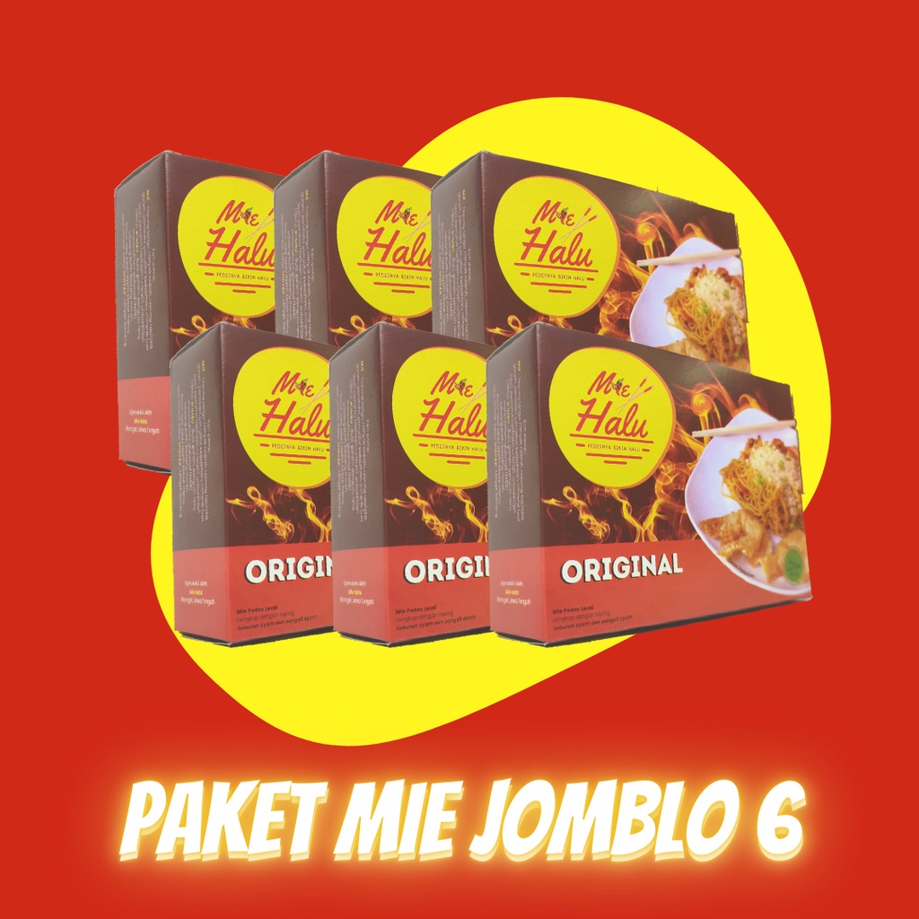 

PAKET MIE HALU Jomblo 6 Instan - Mie Pedas / Mie Gacoan / Mie Iblis / Mie Pangsit / Mie Ayam / Mie Viral