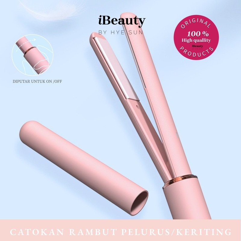 iBeauty Mini Hair Straightener - Catokan Rambut Portable Dengan ION