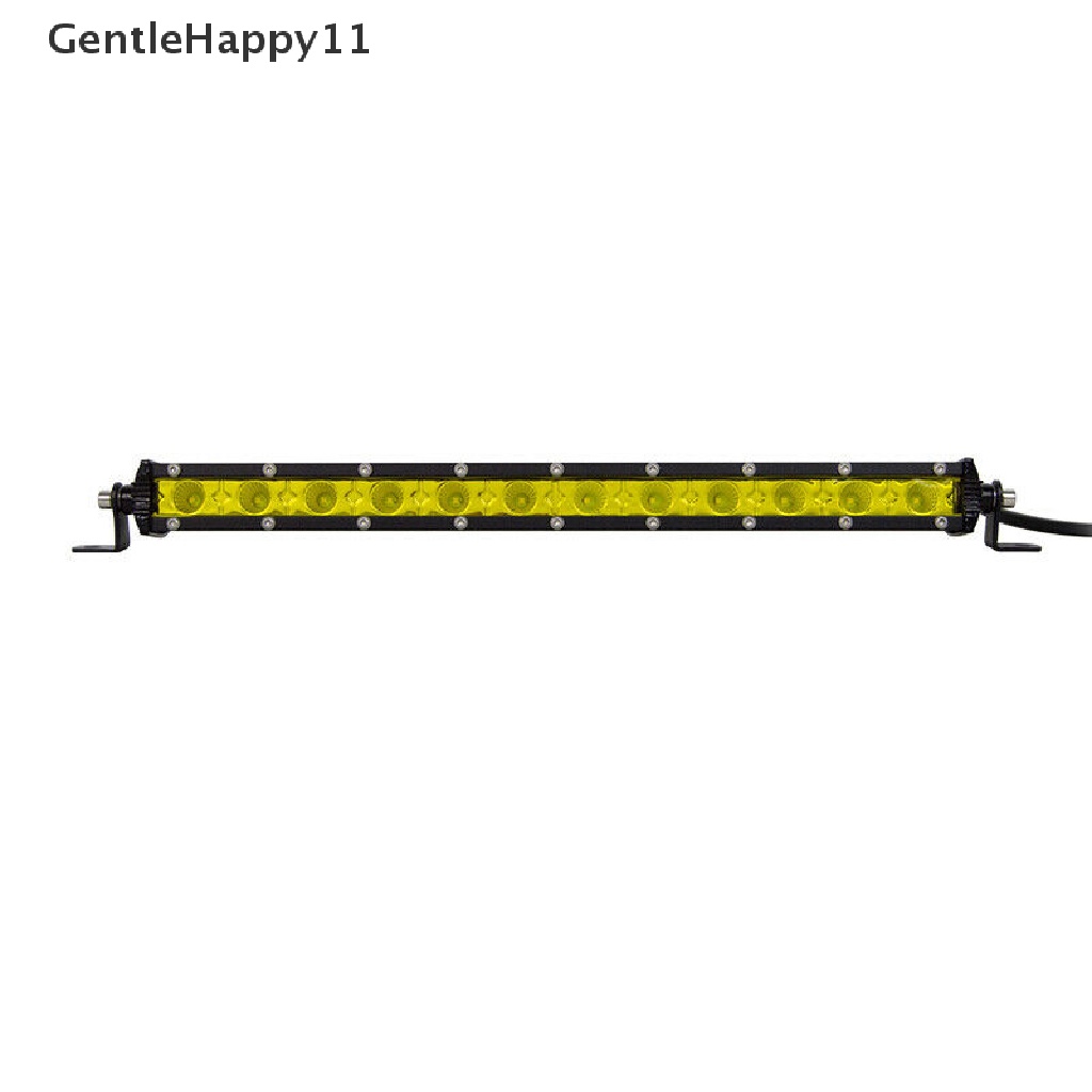 Gentlehappy Amber 12inch 60W Flood Slim Satu Baris Kabut Lampu Kerja LED Bar Mobil SUV Truk ATV  Id