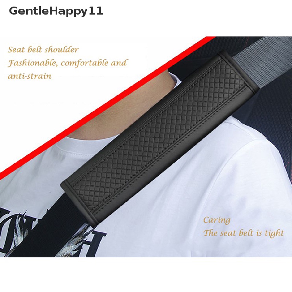 Gentlehappy Fibre Leather Embossed Seat Belt Bantalan Bahu Sarung Jok Mobil Safety Belt id