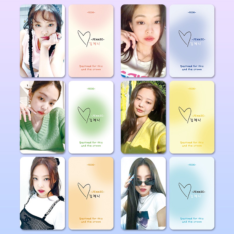 6 Pcs/set Hitam-PINK Exquisite Photocard JENNIE JISOO LISA ROSE Lomo Kartu Kpop Postcards Blackpink Koleksi Blackpink