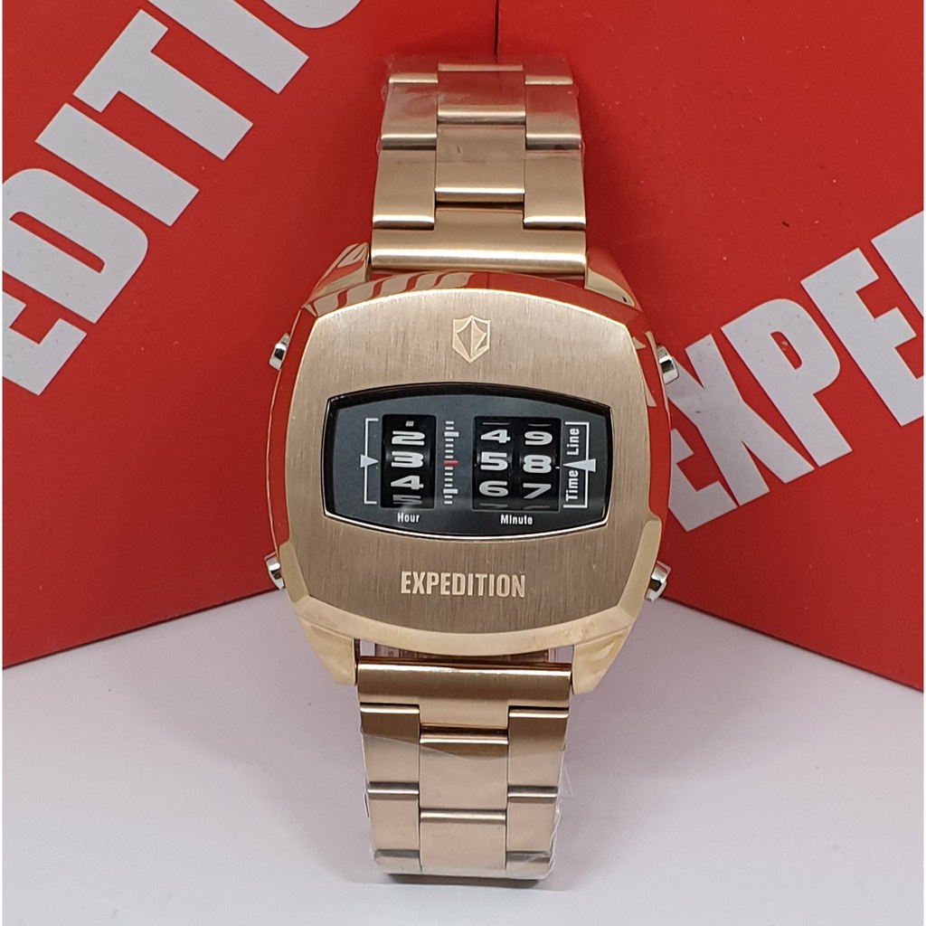 Expedition E6790 Rosegold Jam Tangan Pria Original