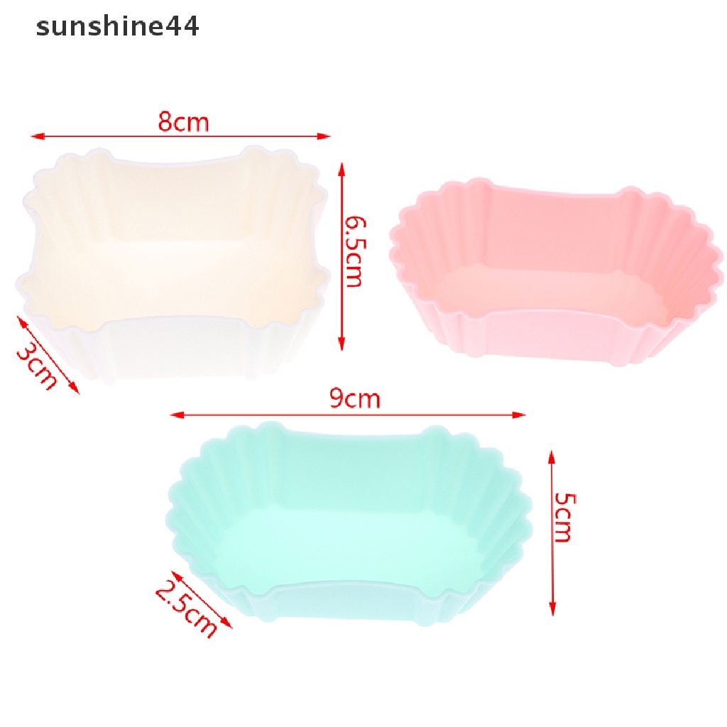 Sunshine 3Pcs Bento Divider Cup Liner Kotak Makan Makanan Lembut Silikon Onigiri Aksesoris ID