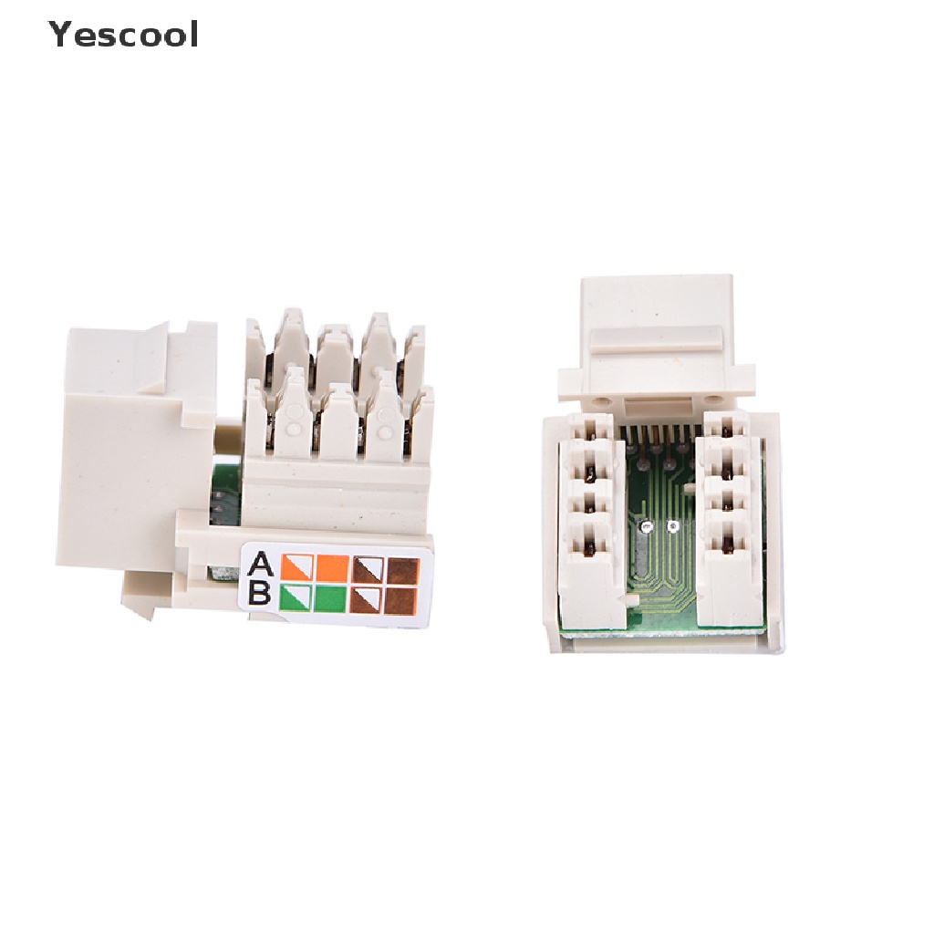 Yescool CAT5 RJ45 Punch Down Keystone Jack CAT5 Jaringan Eterna RJ45 Putih Lot  Baru CAT5 RJ45 Punch Down Keystone Jack CAT5 Network Ethernet RJ45 Putih Lot  Hot Cat5 RJ45 Pukul