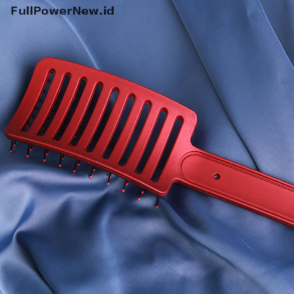 Power Rambut Kulit Kepala Pijat Sisir Nilon Basah Keriting Detangle Wanita Sikat Rambut Styling Tools ID
