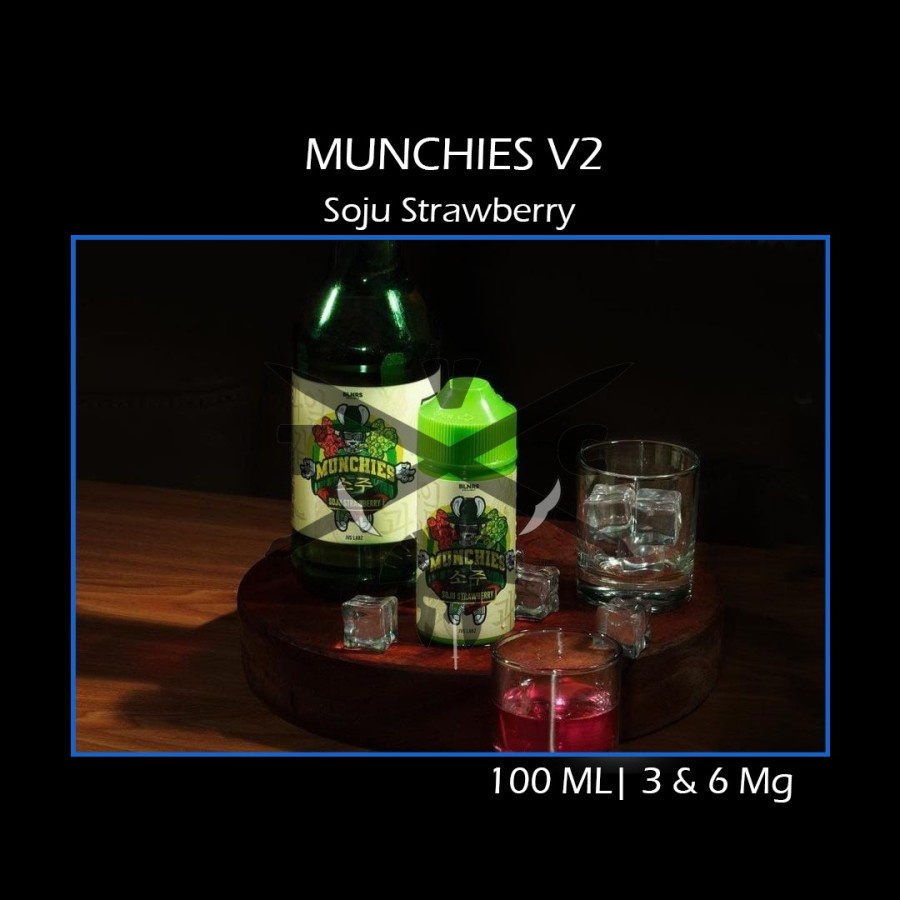 Munchies V2 Soju Strawberry NIC 3MG 100ML - 60ML by Arief Muhammad x JVS