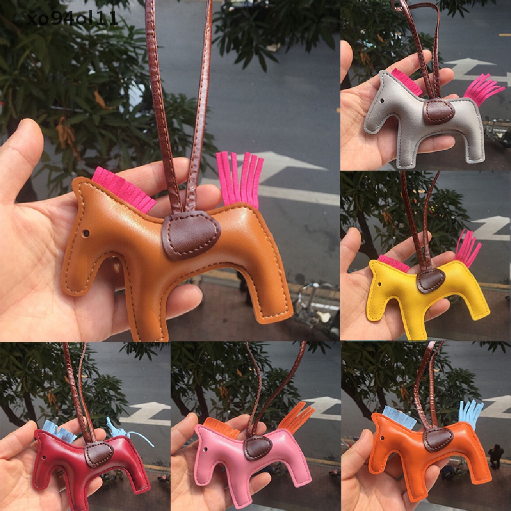 Xo Handmade PU Leather Keyrings Horse Mobil Gantungan Kunci Tas Pesona Liontin Aksesoris OL