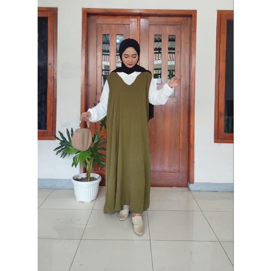 OverAll Crinkle Airflow Premium Gamis Dress