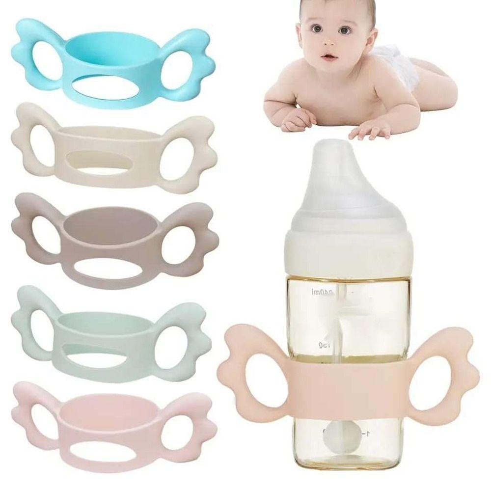 REBUY Rebuy Baby Bottle Handle Tahan Lama Pelindung Berongga Reusable Perlengkapan Menyusui Bayi Leher Lebar Multi-Warna Pegangan Cangkir Air