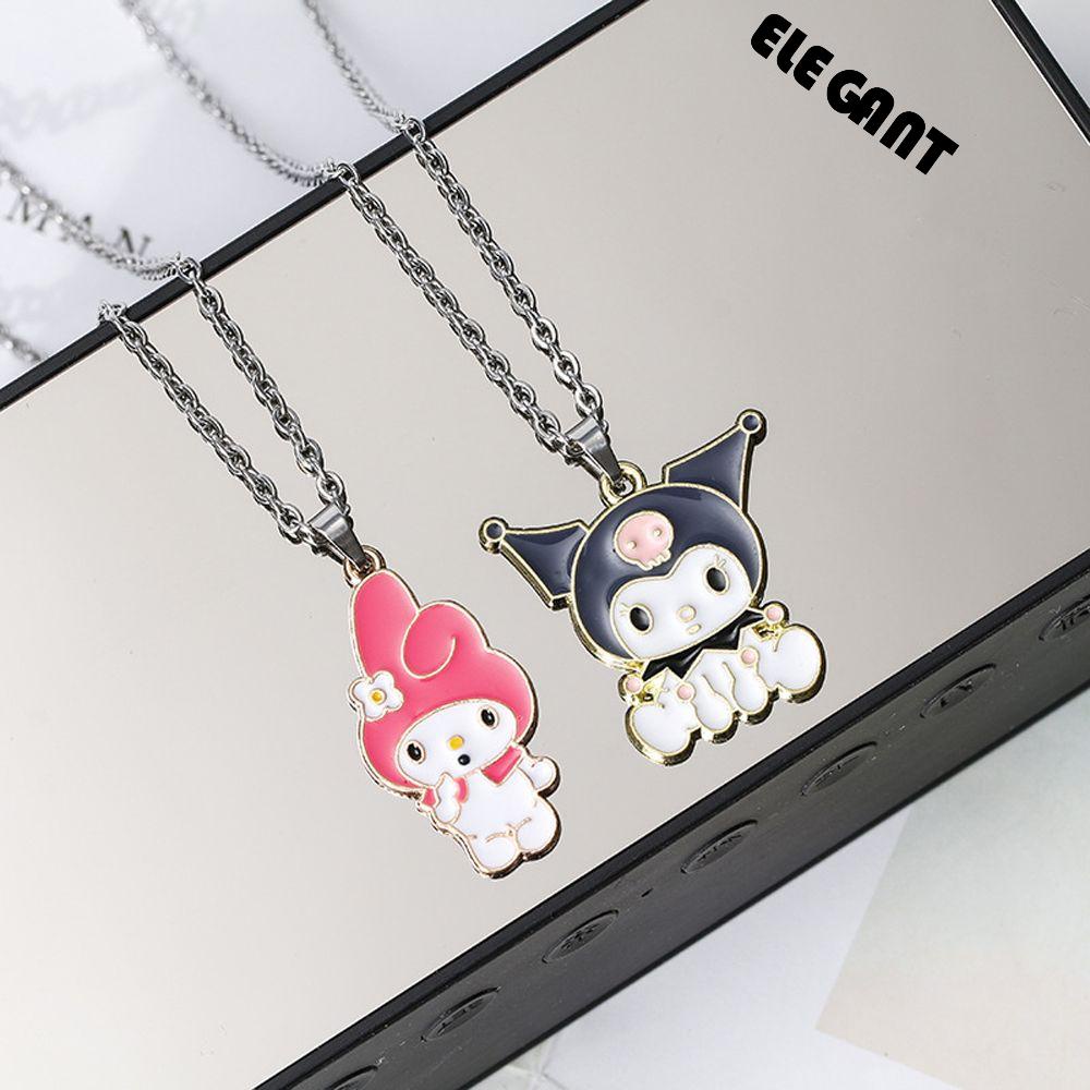 [Elegan] Kalung Anime Korea Manis Liontin Sederhana Melodiku Drip Minyak Untuk Pria Perhiasan Leher