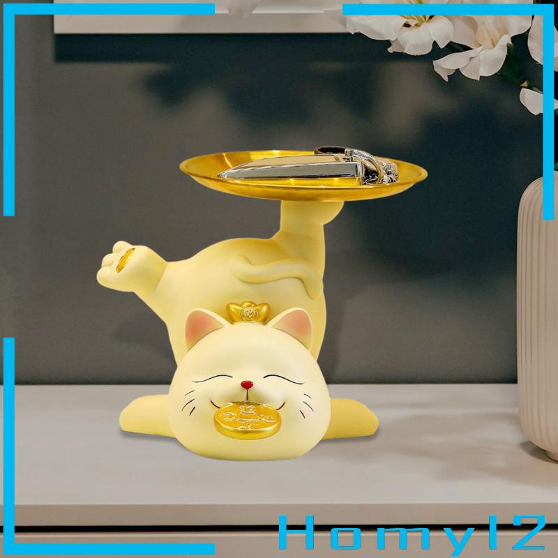 [HOMYL2] Patung Patung Kucing Pintu Masuk Modern Tempat Kunci Kitten Statue Vanity Tray